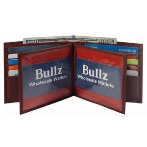 Genuine leather Euro hipster men’s wallet Burgundy